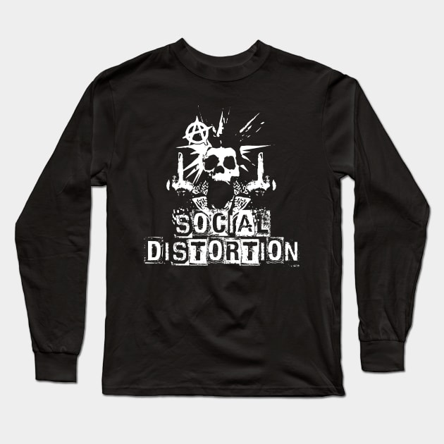 social skeleton punk Long Sleeve T-Shirt by calistoneug